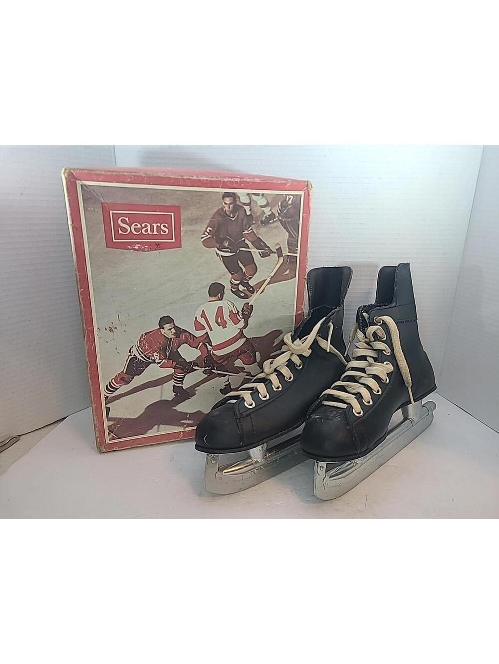 Vintage Sears Sherbrooke Bobby Orr Ice Skates Boys Size 3 In Original Box 1960s